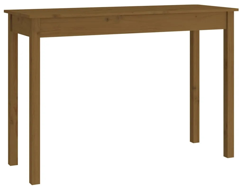 814242 vidaXL Masă consolă, maro miere, 110x40x75 cm, lemn masiv de pin