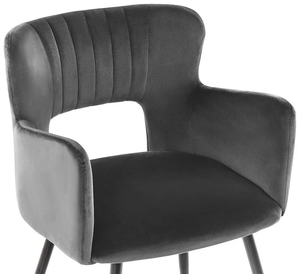 Set 2 buc scaune sufragerie Shelba (gri închis) . 1075759