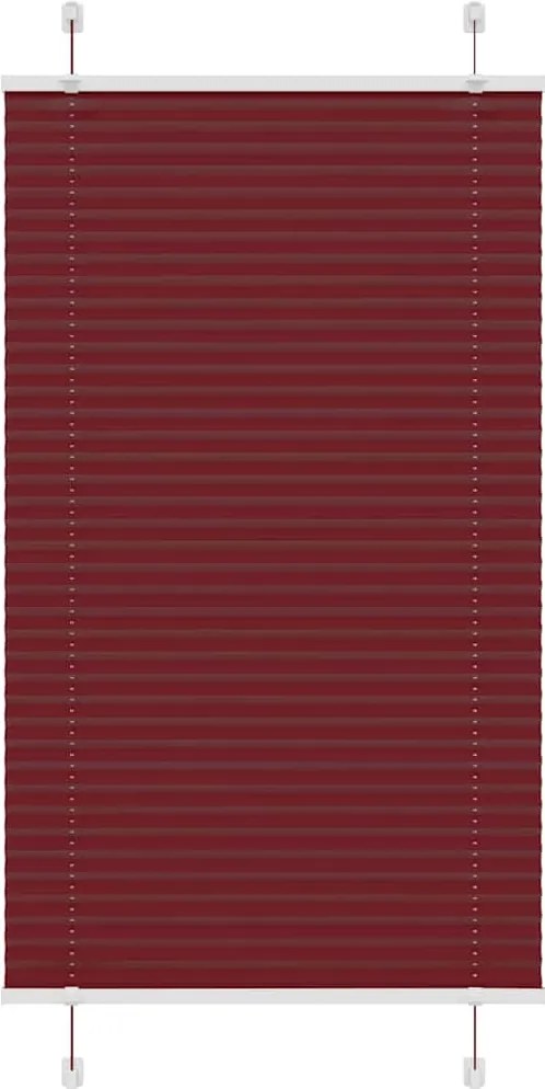 vidaXL Jaluzea plisată Bordeaux Roșu 75x150 cm Lățime țesătură 74,4 cm