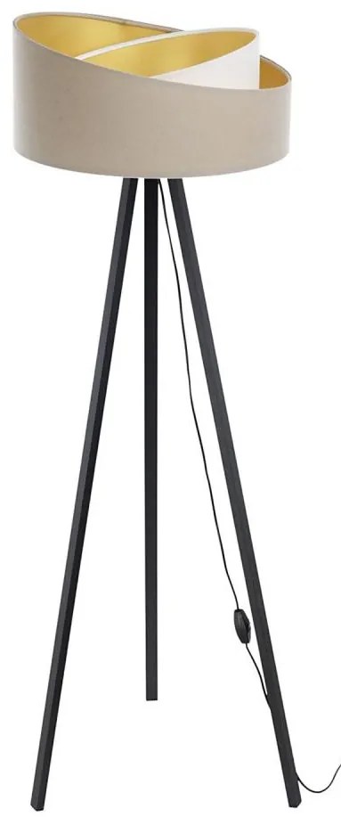 Lampă de podea GALAXY 1xE27/60W/230V bej/ alb/ wenge