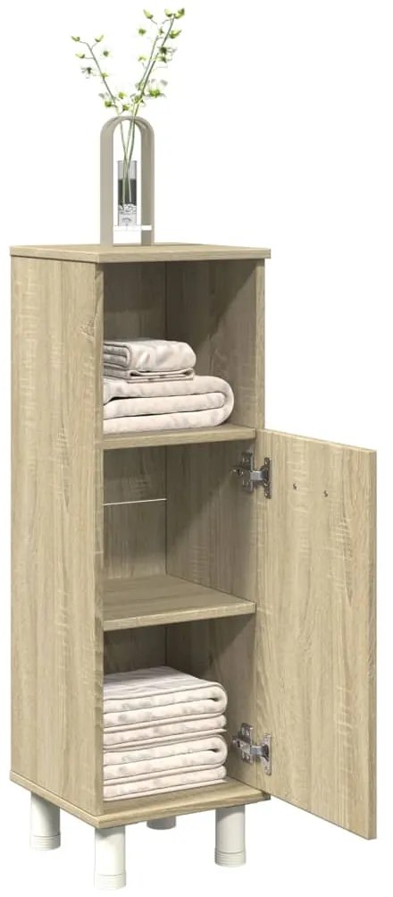 vidaXL Dulap de baie, stejar sonoma, 30,5x30x95 cm, lemn prelucrat