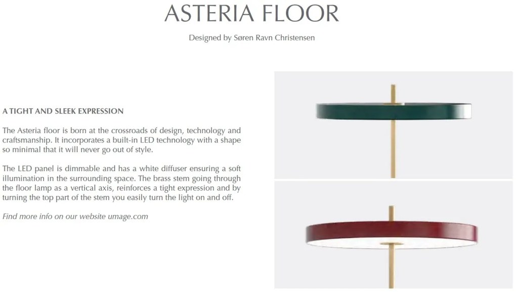Lampadar LED design scandinav Asteria floor - anthracite grey 2338 VTC