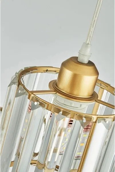 Lustră suspendată pe cablu BELLA 3xE27/40W/230V aurie