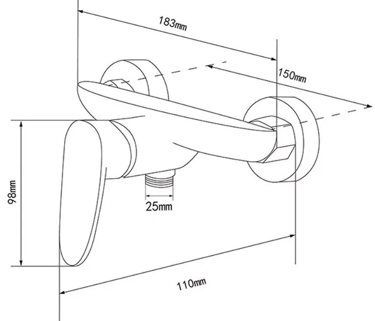 Robinet de duș Colly gri