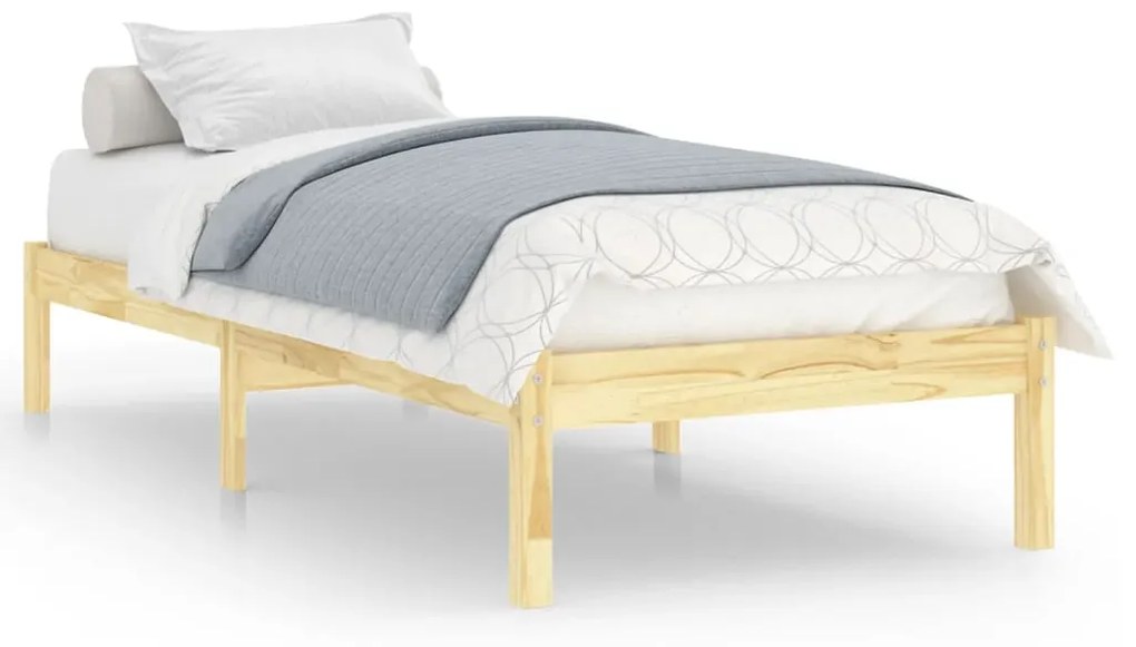 809977 vidaXL Cadru de pat UK Small Single, 75x190 cm, lemn masiv pin