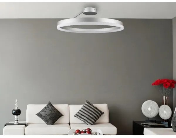 Lustră LED dimabilă aplicată LED/40W/230V 3000-6500K crom + telecomandă