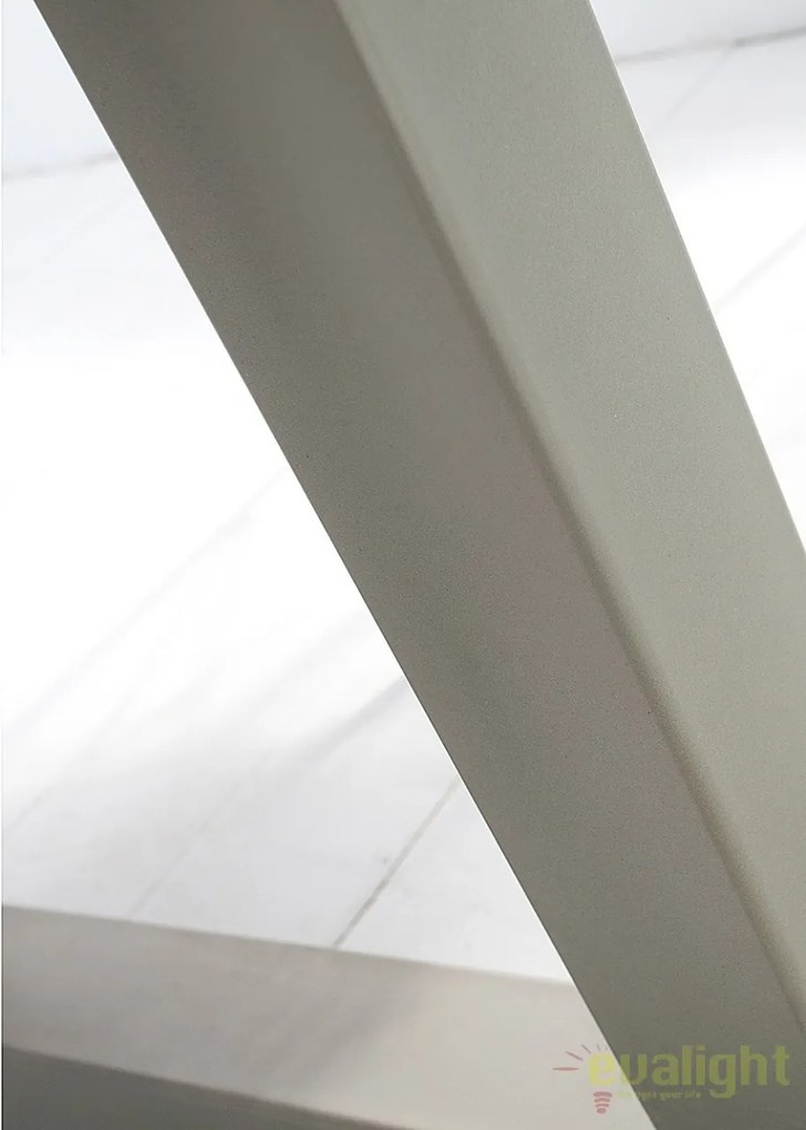 Masa din lemn design industrial style Mammut 200cm otel/ salcam gri, A-37240 VC