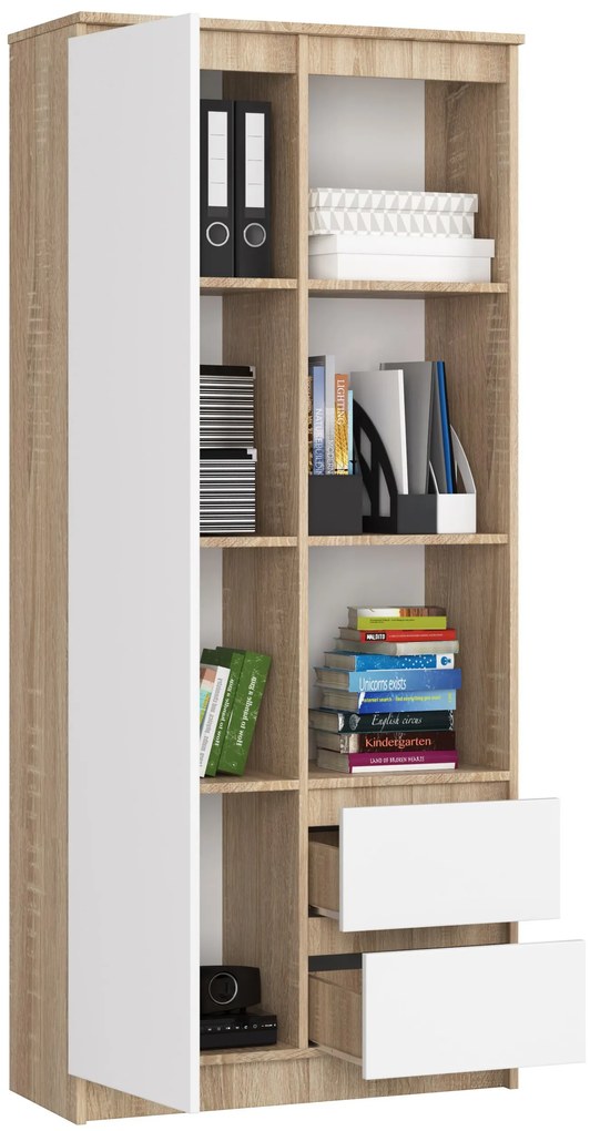 Raft Rehana (Stejar sonoma + Alb). 1069476