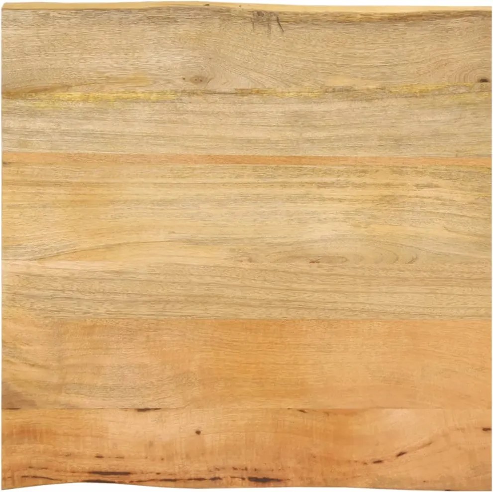 vidaXL Blat Masa 80x80x2,5 cm Live Edge Lemn Masiv Mango