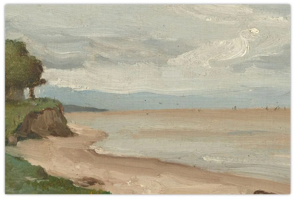 Tablou - Jean-Baptiste-Camille Corot, Beach Near Etretat, reproducere (90x60 cm)