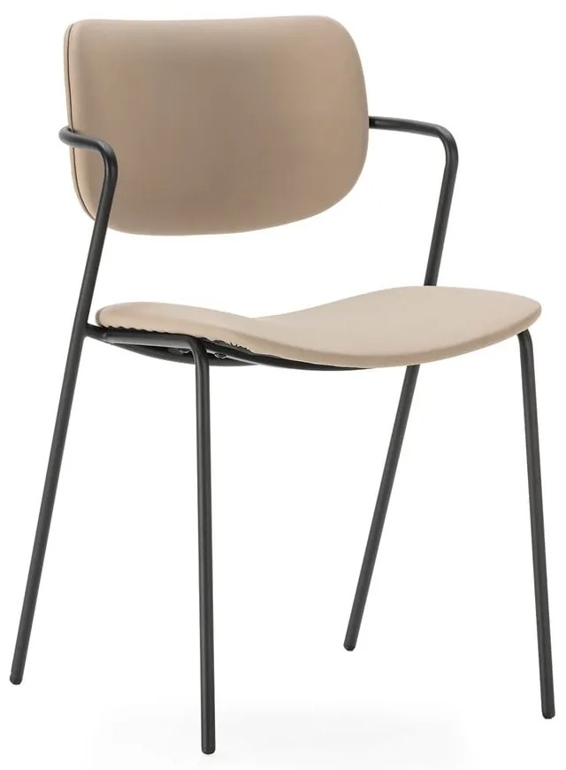 Scaune de dining bej 2 buc. Maika – Marckeric