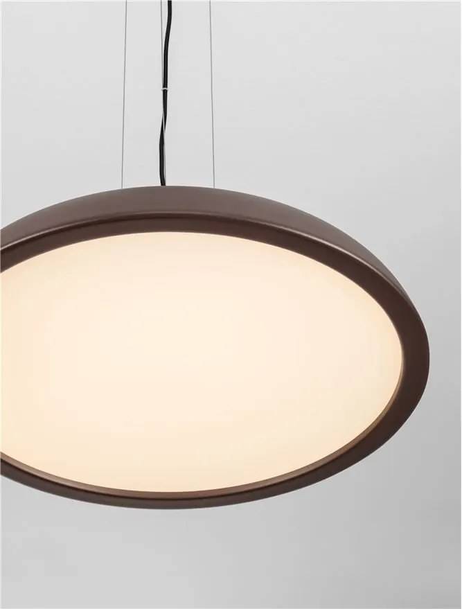 Lustra LED suspendata stil modern FELICIA maro 60cm