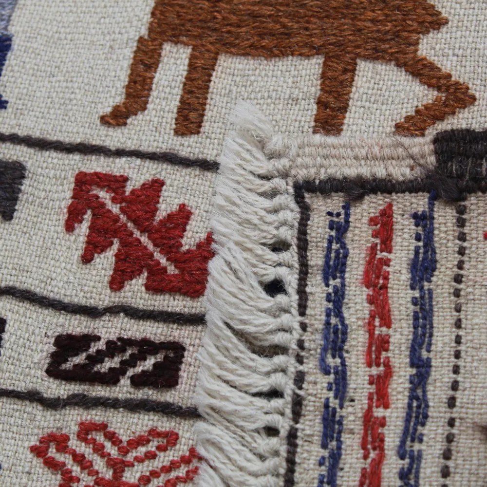 Covor kilim nomadic afgan Adarskan 136x194 covor de perete țesut manual
