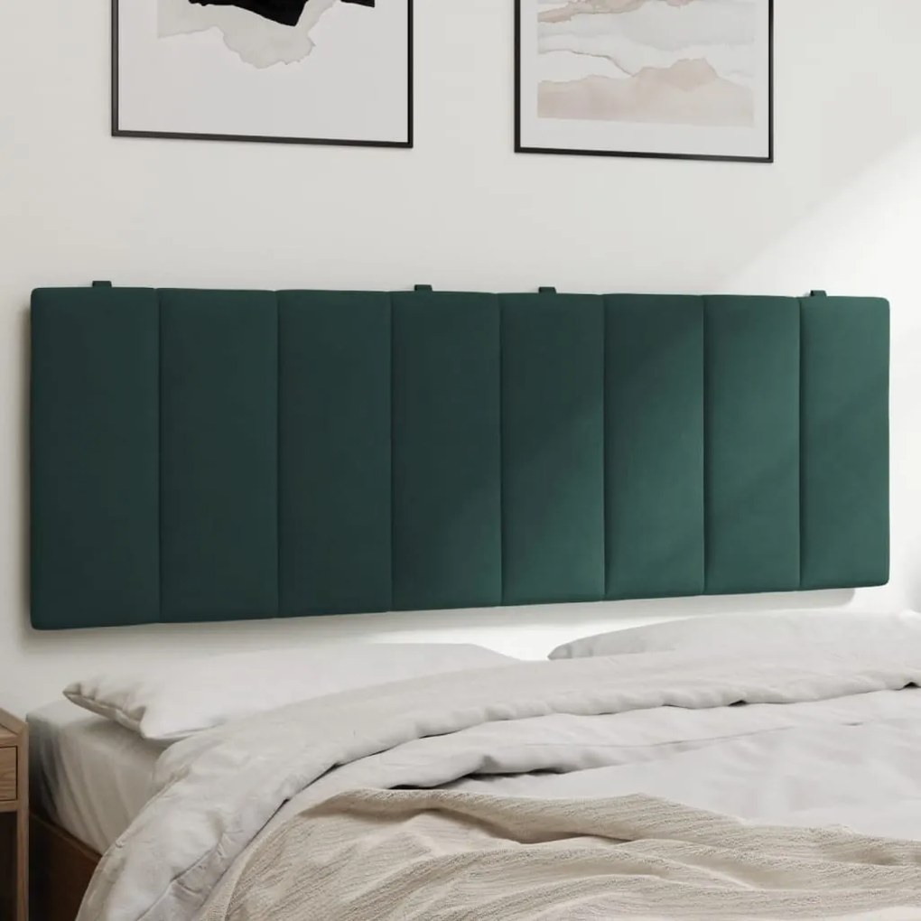 vidaXL Pernă tăblie de pat, verde, 120 cm, catifea