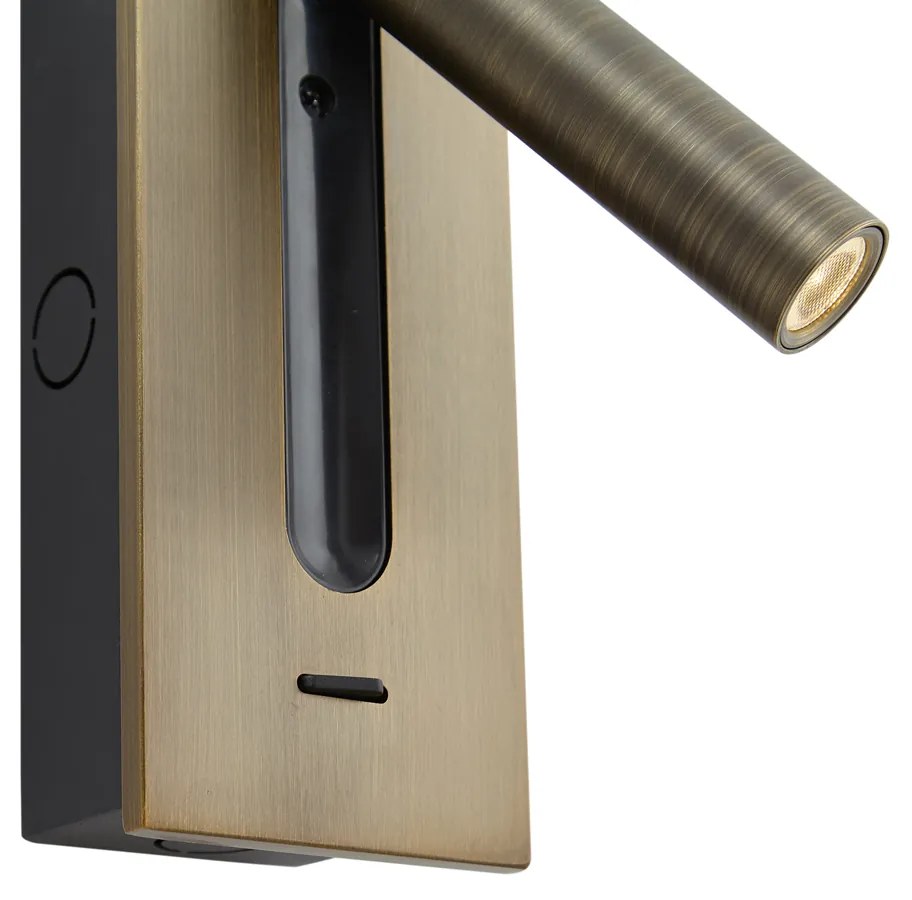Lampă de perete modernă bronz închis incl. LED - Plaza