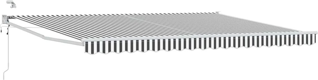 vidaXL Cort electric retractabil Antracit și Alb 4,5 × 3 m