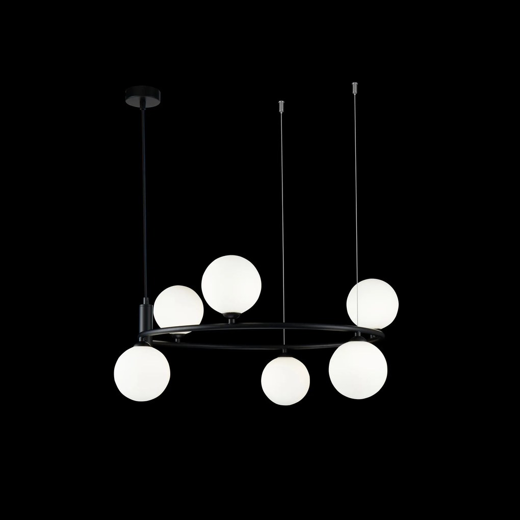 Corp de iluminat suspendat negru 6 becuri Pendant Lamp Ring | MAYTONI