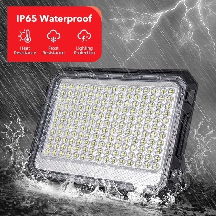 Proiector LED cu Panou Solar și Telecomandă, Rezistent la Apă IP65, 200W
