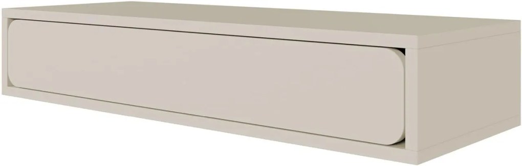 MAC3 - Masuta Consola suspendata crem, 90 / 110 cm, masa de toaleta cu 1 / 2 sertar(e), cosmetica machiaj, vanity