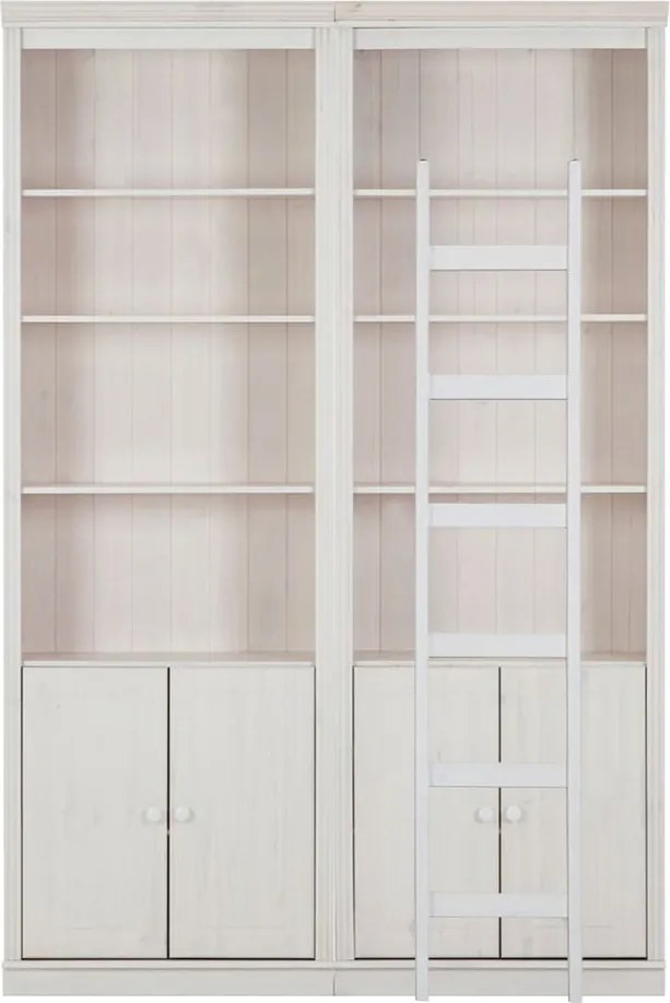 Bibliotecă albă din lemn de pin 148x223 cm Anita – Støraa