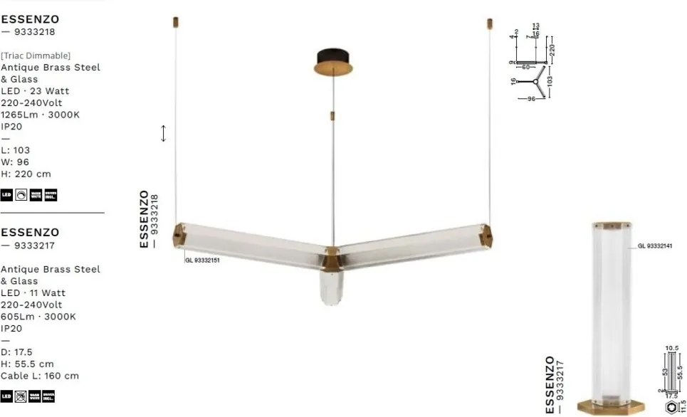 Veioza/Lampa de masa LED design decorativ ESSENZO