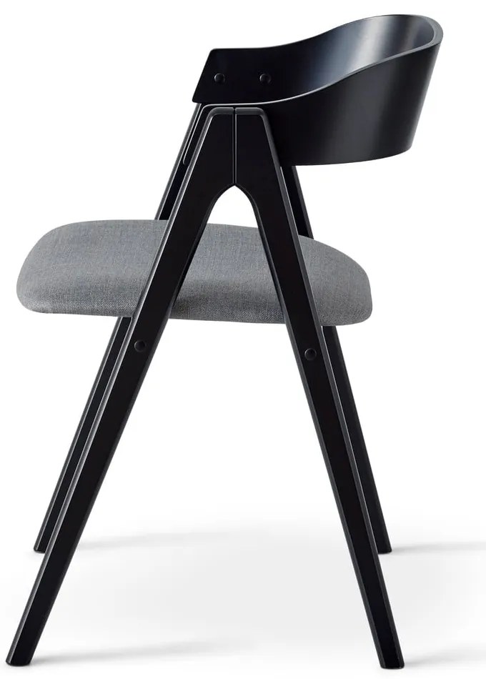 Scaun din lemn de fag Findahl by Hammel Mette, negru-gri