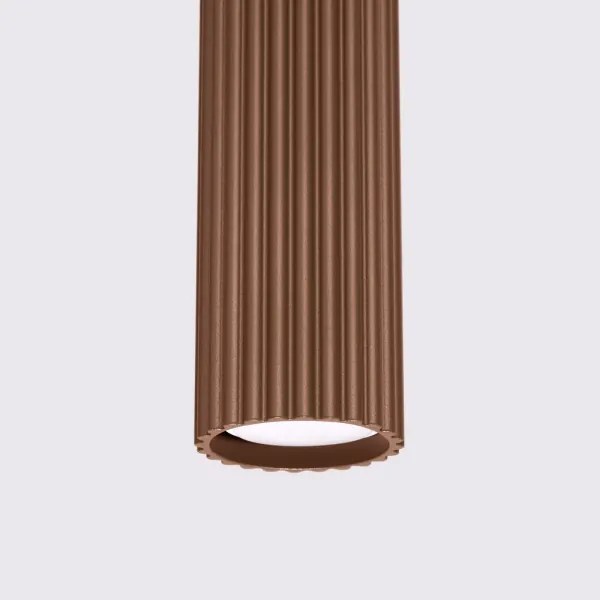 Brilagi - Pendul LED pe cablu CRESTO 1xGU10/10W/230V maro