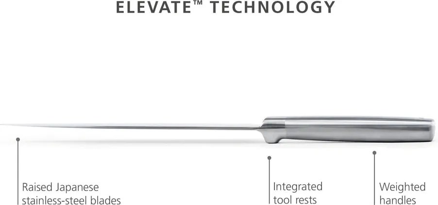 Set de cuțite cu suport din oțel inoxidabil 5 buc. Elevate Bamboo – Joseph Joseph