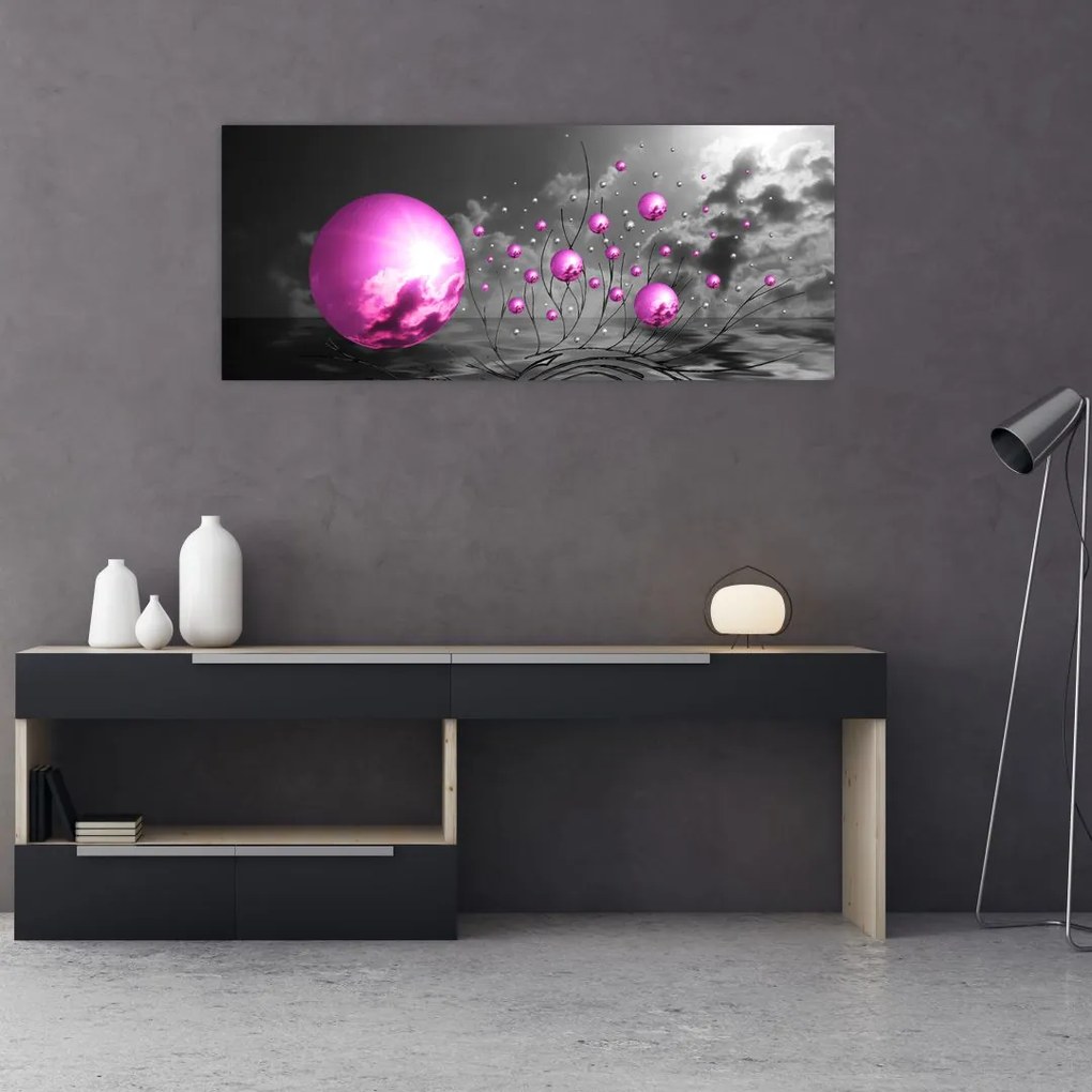 Tabloul bilelor roz (120x50 cm)