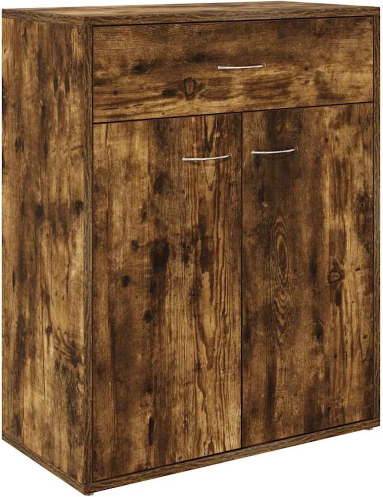 vidaXL Servantă, stejar fumuriu, 60x30x75 cm, lemn prelucrat