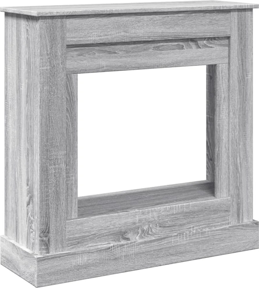 vidaXL Mască de șemineu, sonoma gri, 90x30x90 cm, lemn prelucrat