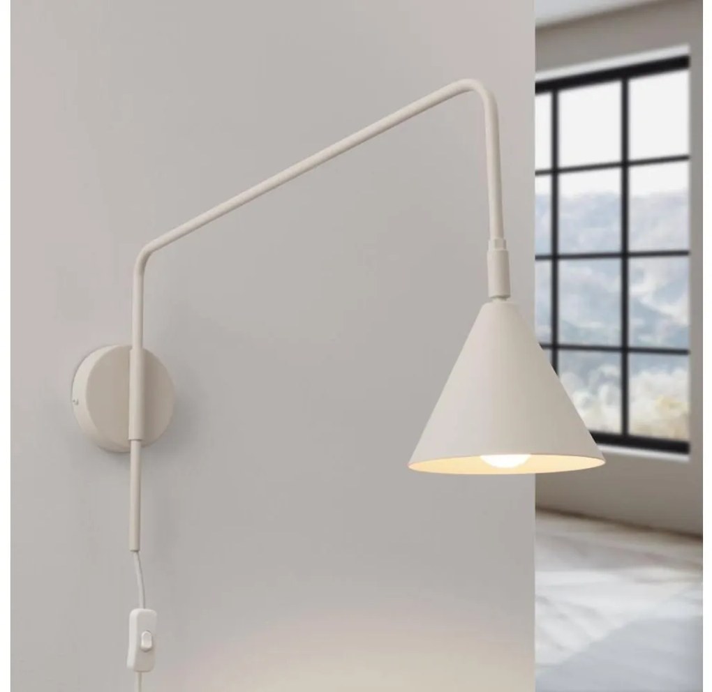 Lampă de perete Sollux SL.1699 NOX 1xE14/10W/230V crem