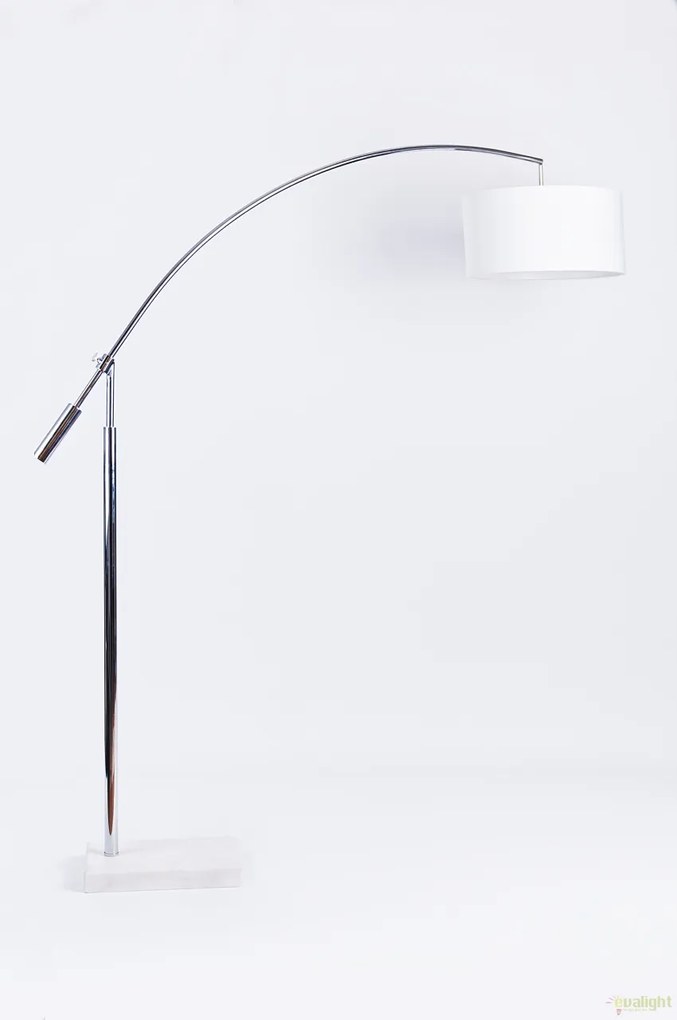 Lampadar tip arc reglabil design modern Bianca White