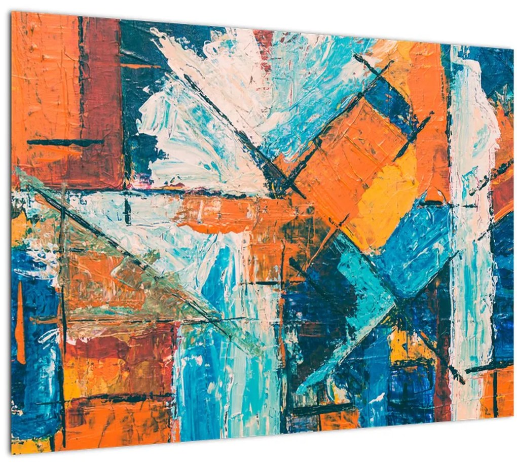 Tablou pe sticlă - Abstract (70x50 cm)