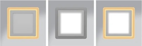 LED Lampă încastrată DUO LED/18W/230V + LED/6W