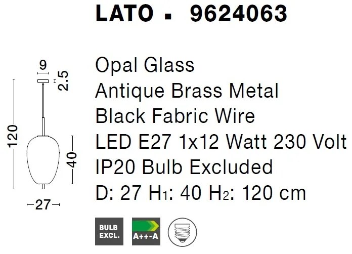 Lustra, Pendul modern Lato 27cm