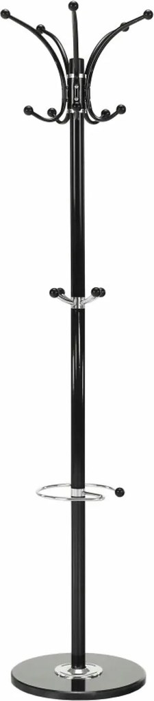 Cuier pom ALAN NEW, negru, metal/marmura, 37x175 cm