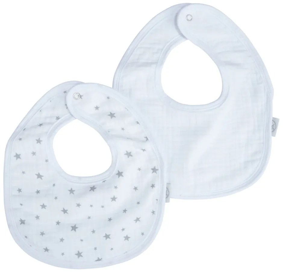 Bavete albe 2 buc. din muselină – Bébé Douceur