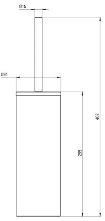 Deante ADR_0712 - Perie WC de podea ROUND, crom lucios