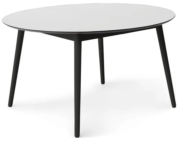 Masă de dining rotundă extensibilă cu blat alb cu blat suplimentar ø 135 cm Meza – Hammel Furniture