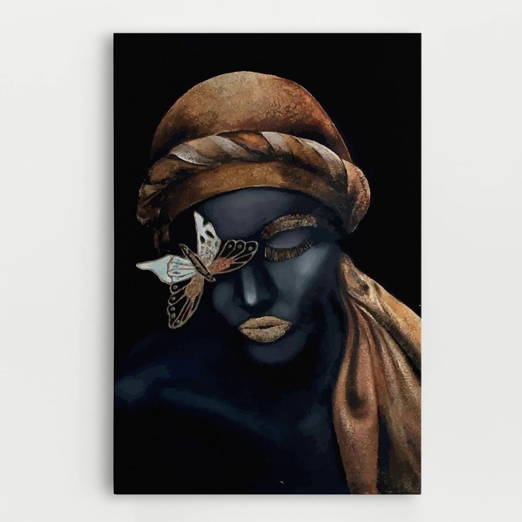 Tablou Canvas, 30x40cm, Dormitor si Living, Femei, Porterete, Butterfly Lady