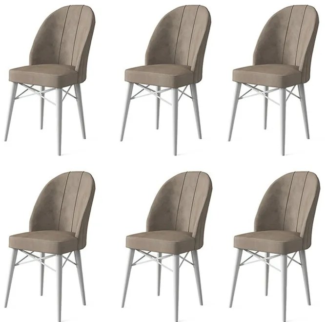 Set de scaune de sufragerie Ritim Cappuccino, 6buc.