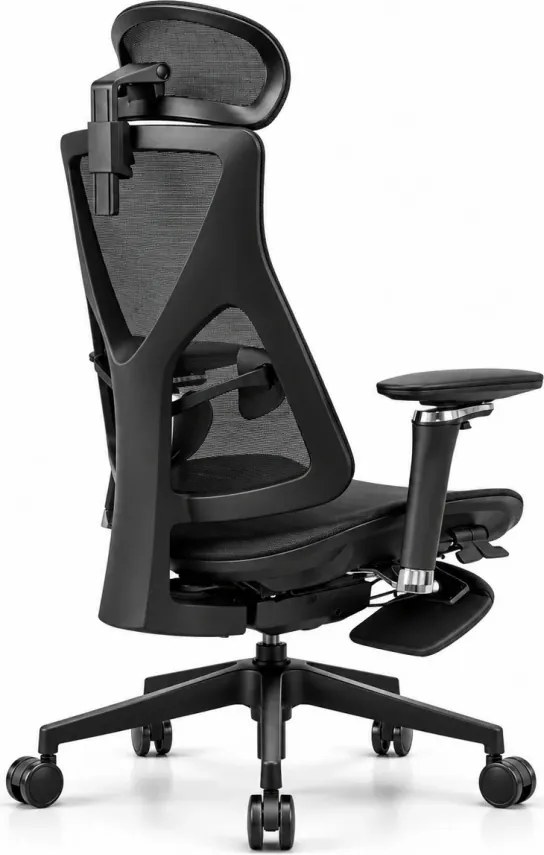 Scaun ergonomic ANEW ARYSE D3, Suport Lombar Trio Dinamic , Cotiere 5D Dual-Axis, Tetieră Reglabilă, Mecanism Sensibil la Greutate cu Seat-Slider, Suport Picioare, Mesh, Negru