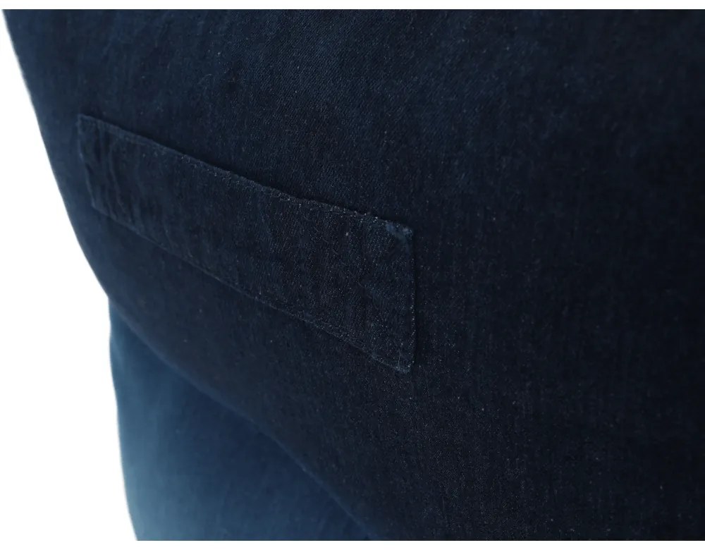Fotoliu tip sac, material textil jeans, KOZANIT