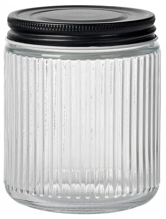 Recipient sticla Blac Stripes, 9 x 11 cm, 550 ml