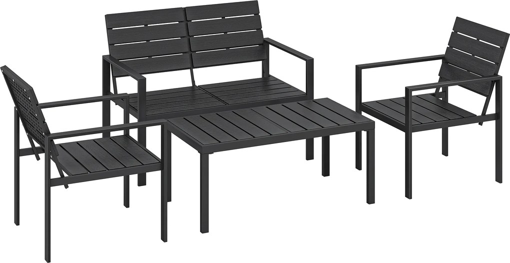 Outsunny Set Mobilier de Grădină cu Canapea, Fotolii și Măsuță, Ideal pentru Exterior | Aosom Romania