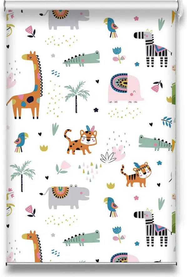 Roletă textilă Kids 7029 cu animale safari