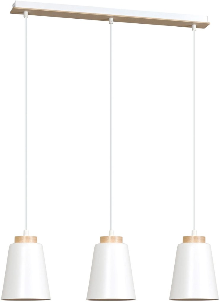 Emibig Bolero lampă suspendată 3x60 W alb 443/3