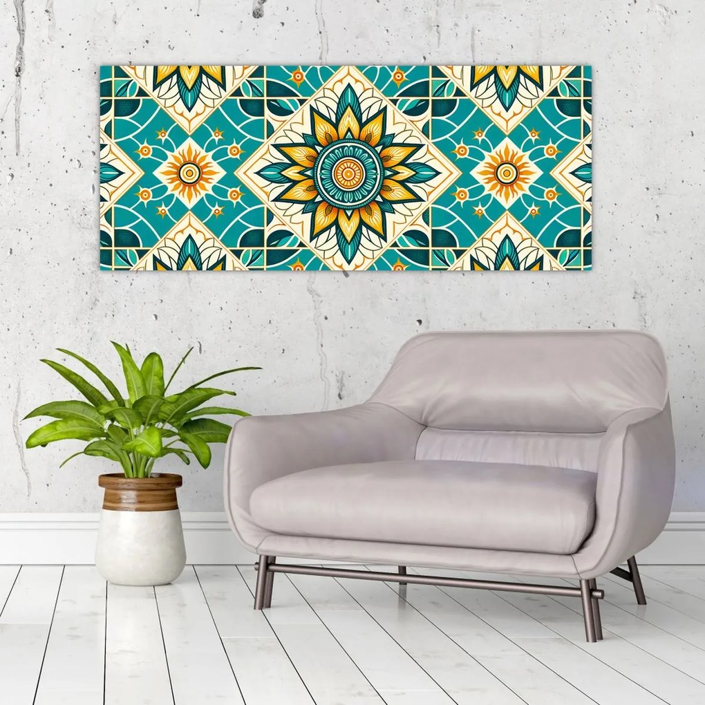 Tablou - Model turcoaz (120x50 cm)