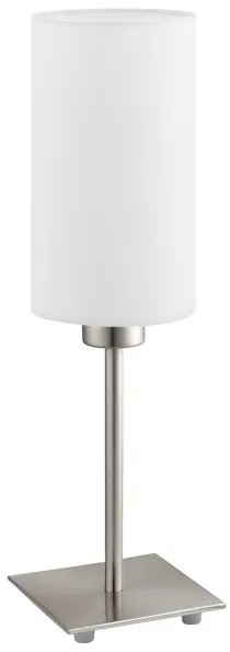 Eglo - LED lampă de masă TUNJA 1xE27/60W/230V 26,5 cm crom mat/alb